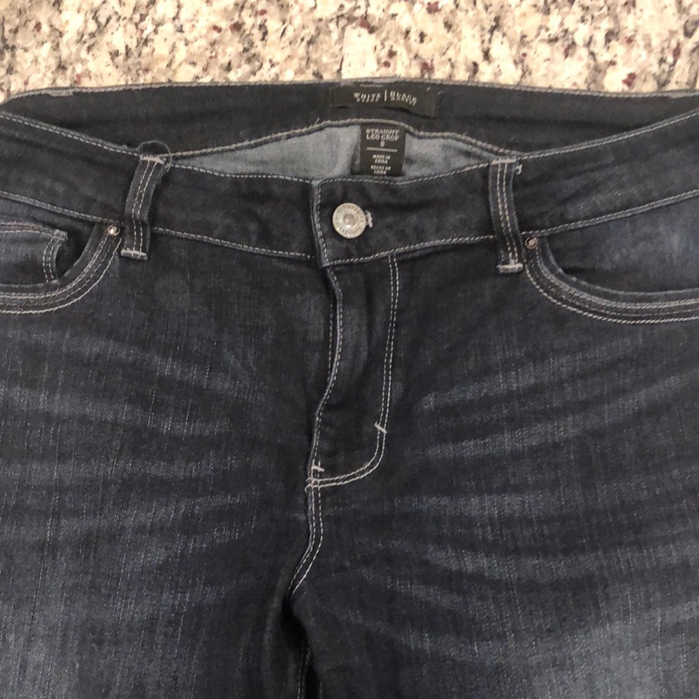 White House Black Market straight leg crop jeans